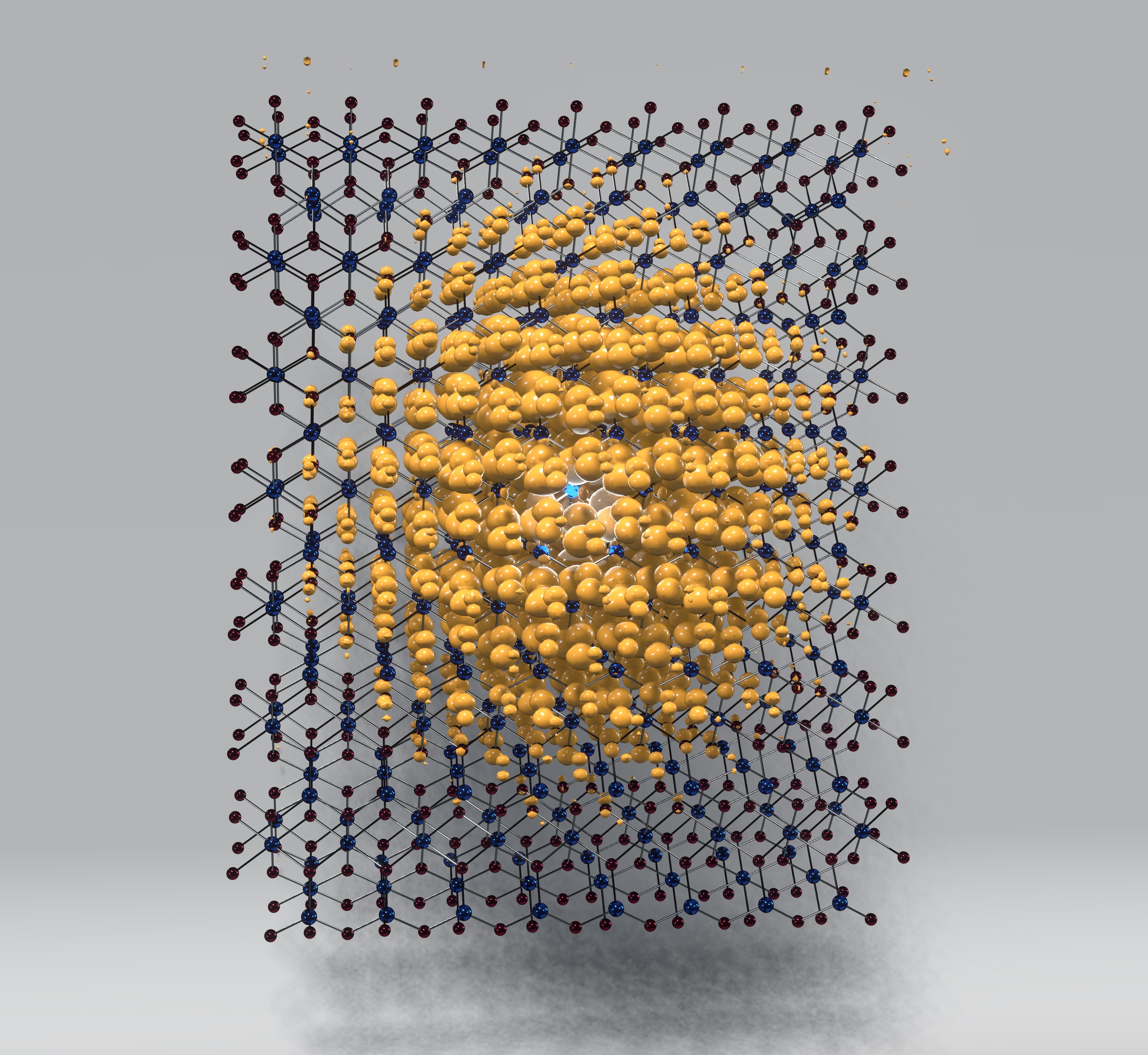 Illustration of large hole polaron in rutile TiO2